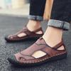 Golden Sapling Breathable Men's Sandals Genuine Leather Summer Shoes Leisure Loafers Casual Flats Casual Sandals for Men