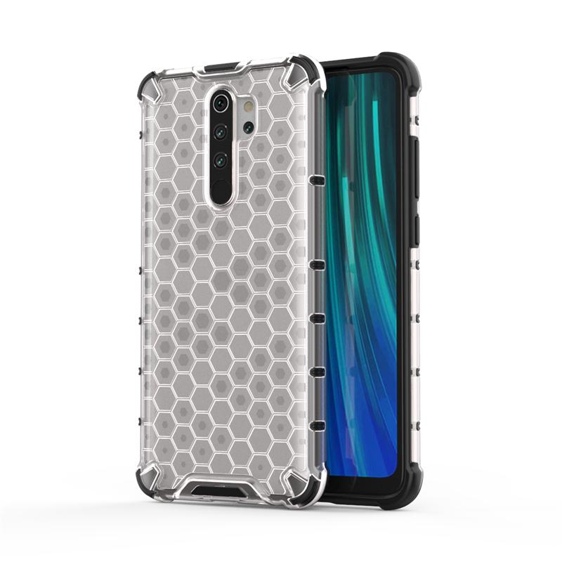 Shockproof Transparent Case For Redmi Note 8 Pro Honeycomb Armor Clear Case For Redmi Note 8 Pro Case Cover For Redmi Note 8 Pro