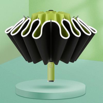 Erkekler Kadınlar için otomatik Katlanır Güçlü Şemsiye Rüzgar Geçirmez 10 Kaburga Ters Şemsiye Rüzgara Dayanıklı Gezisi ters Yağmur Şemsiye