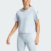 Adidas Essentials 3-Stripes Single Jersey Crop Top Women Tops Light-Blue IS1568