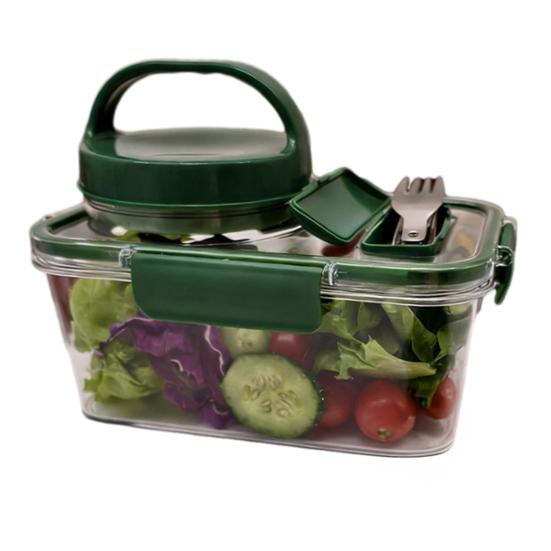 Salad Container for Lunch Salad Keeper Box with Fork Portable Leak Proof Salad Cup with Lid Sauce Holder for Office Travel School Daily Meals 1pc зелёный 1260₽