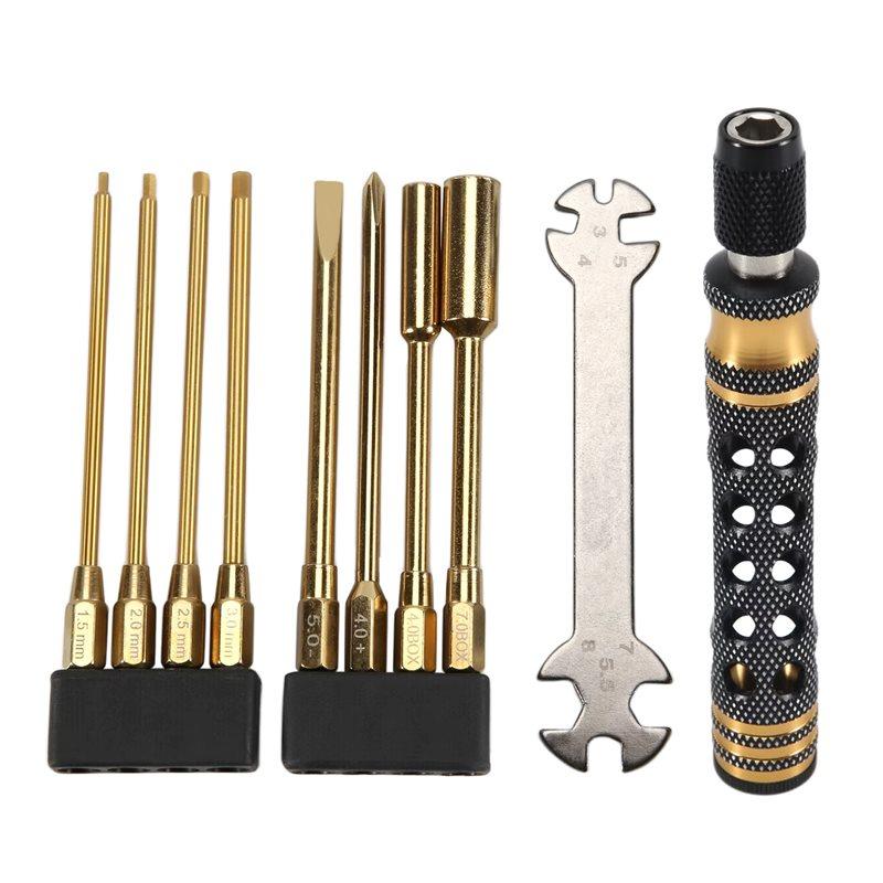 Aug. 9 In 1 RC Tool Kit, RC Car Tool Kit RC Hex Driver Screwdriver Set For RC Car Hobby Tools
