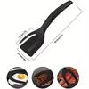 Spatule Pince Multifonction Antiadhésive 2-en-1 Spatule en Silicone Pince à Saisir et Retourner Résistante à la Chaleur Cuisine Maison Cuisson Steak Crêpe Œuf Spatule Pince