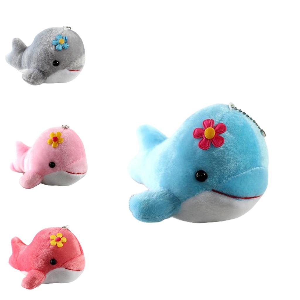 Cute Dolphin Plush Toy Whale Pendant Mini Doll For Company Events Soft Stuffed Animal Gift With Logo