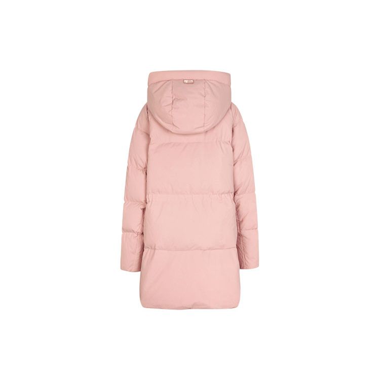 MLB Solid Color Simple Long Hooded Down Jacket Women outerwear Pink 31DJ06961-50P