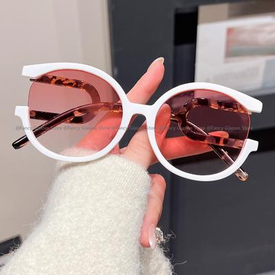 Fashion Men Women Hip Hop Punk Sun Glasses Luxury Design Trendy Eyewear Fashion Unisex Outdoor Travel Round Frame UV400 Sun Glasses