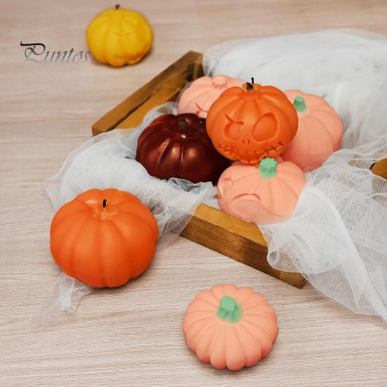 Kürbis-Ornamentform DIY Kerzen-Silikon für Halloween, Handgefertigte Duftkerzen-Herstellungsform, Wiederverwendbare Bastel-Gießform für Gips, Zement, Ton, Epoxidharz