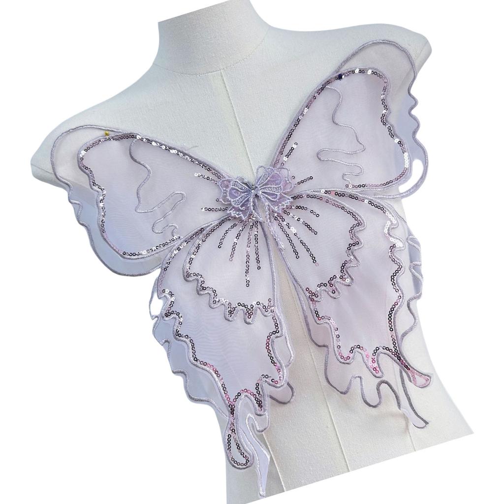 Organza Butterfly Applique Garment Decoration Sewing On Accessories for Stage Performers Gowns Bridal Wear And Costume