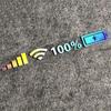 5Pcs PVC Car Reflective Sticker Reflective Finish Waterproof Windshield Decal Wi-Fi Signal Pattern Car Decoration Sticker
