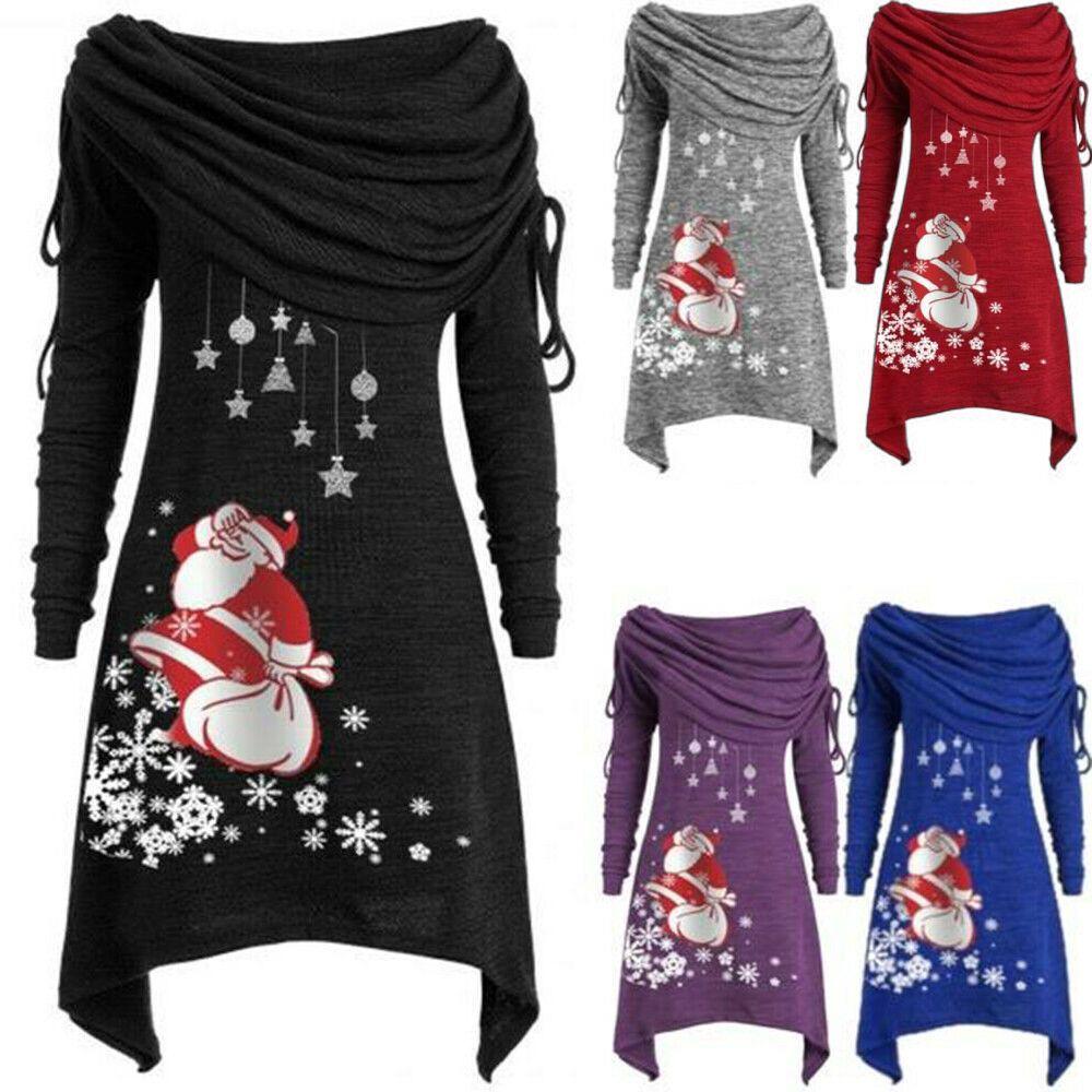 Festive Women's Santa Claus Sweater Jumper With Soft Material For Christmas Celebrations