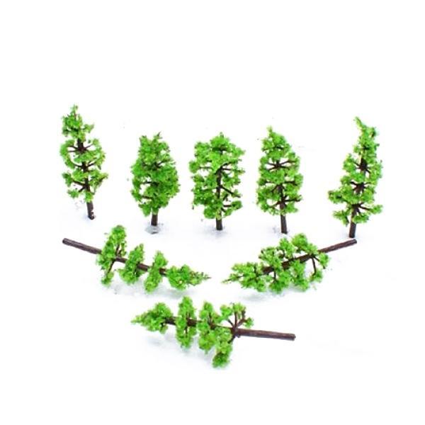 PIXNOR 100pcs Model Fir Tree Trunks Set Train Scenery Landscape 1:160-1:220 Green
