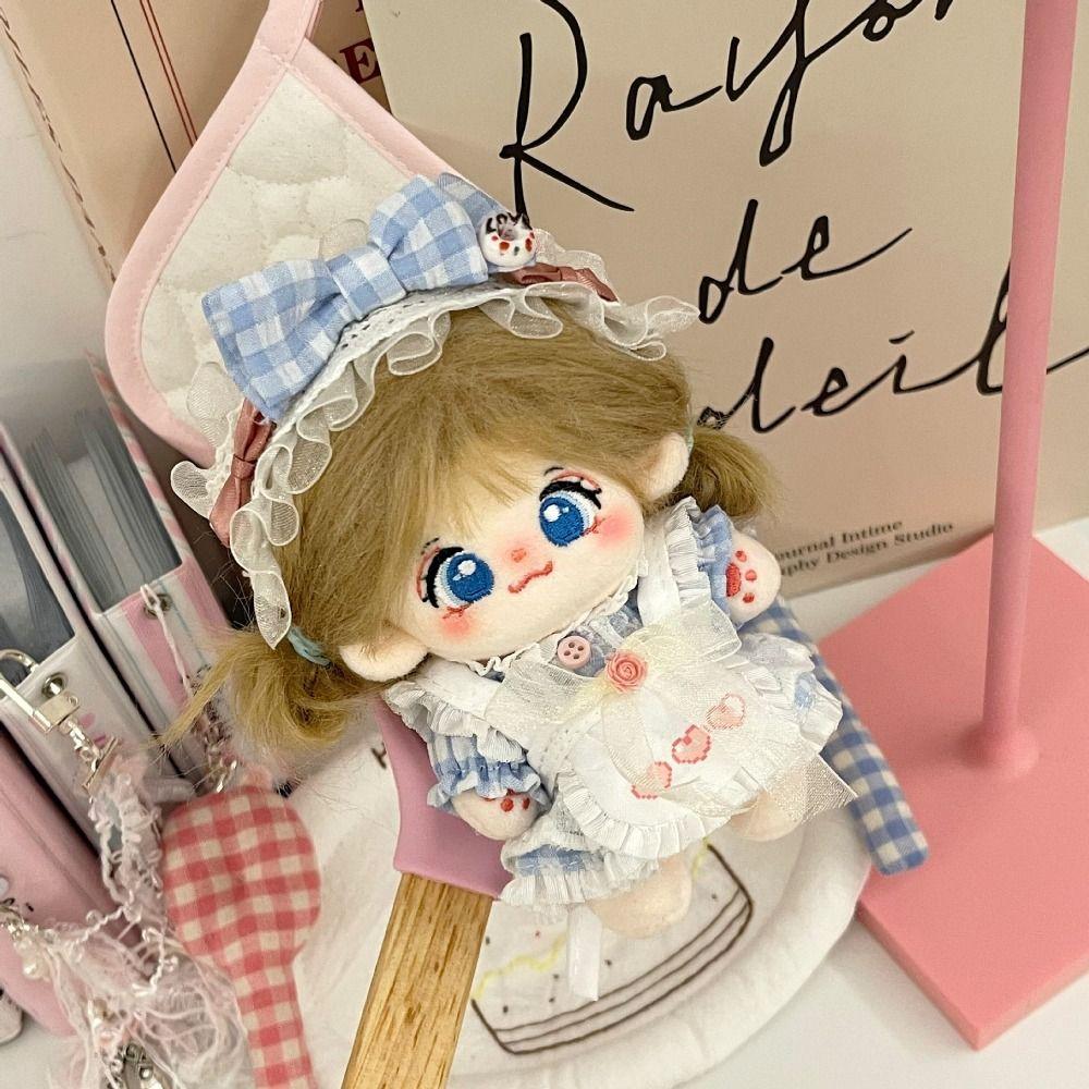 Head Cover Cotton Doll Clothes Lolita Plush Toy Clothes 10cm Cotton Doll  Dress  Children's Gift