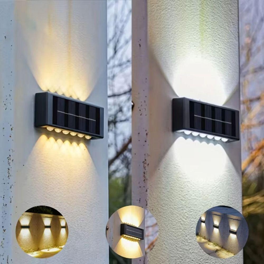 16LEDs LED Solar Light Warm Light Outdoor Lighting Landscape Solar Wall Lamp  Yard