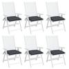 Chair Cushions 6 Pcs. Anthracite 40 X 40 X 7 Cm Oxford Fabric