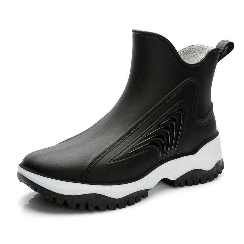 Spring new rain shoes women's fashion outer wear short tube versatile waterproof non-slip thickened rain boots cover shoes women