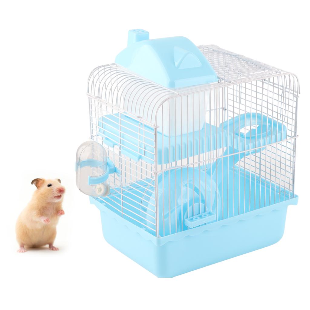 2 Tier Hamster Cage Large Space High Chassis Design Hamster Habitat Cage for Pet Hamster Small Animals