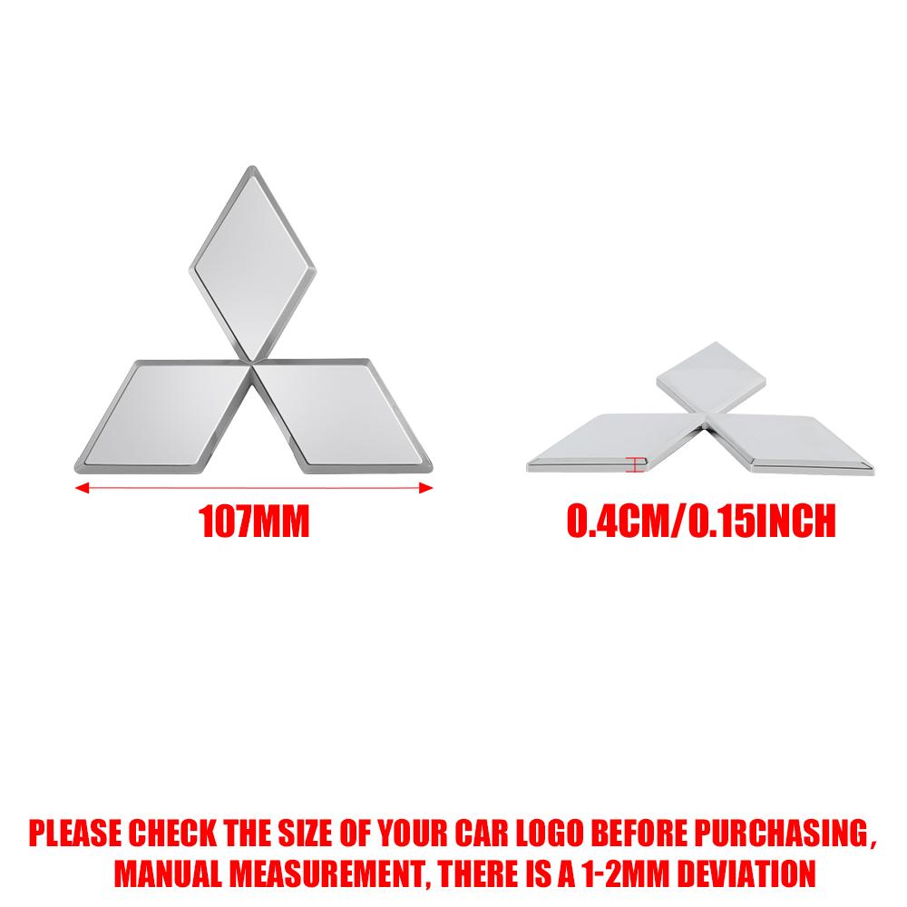 Adesivo de Logo 3D ABS para Grade Frontal, Porta-malas, Volante de Carro Para Mitsubishi Lancer Lancer EX Galant ASX Outlander Pajero Eclipse