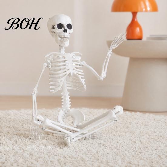 Halloween Skelett Dekoration 3ft Lebensgroßes Skelett, Vollkörper Posierbare Kunststoff Requisite, Realistische Verstellbare Figur Menschliche Knochen Modell für Garten