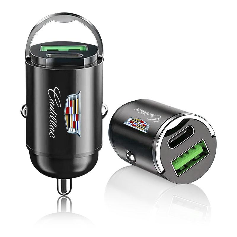 Car Fast Charger USB Type-C Charging Adapter Accessories For Cadillac XT5 XTS CTS BLS SLS DTS SRX Escalade Tiburon Deville