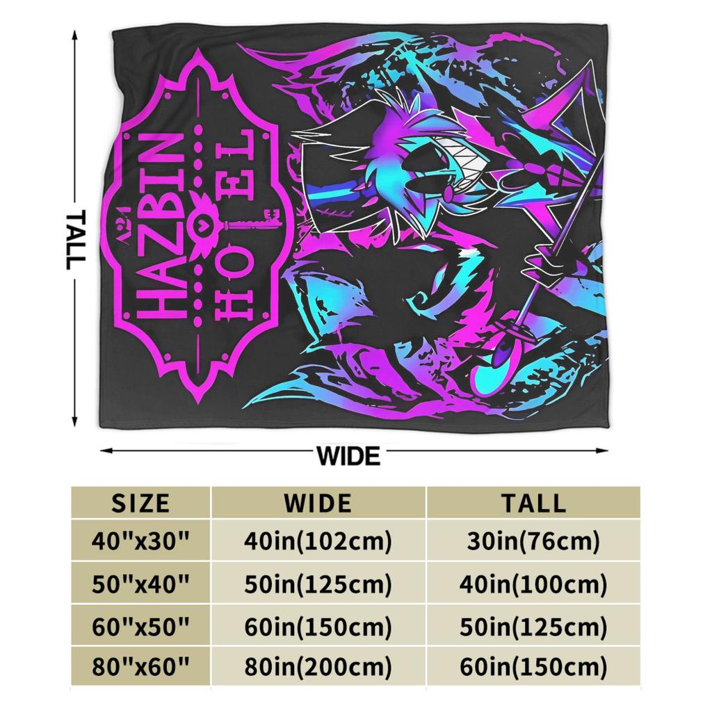 VOX H-Hazbin Hotel Alastor Game Blanket Quality Soft Throw Blanket Winter Decorative Living Room Fluffy Bedspread
