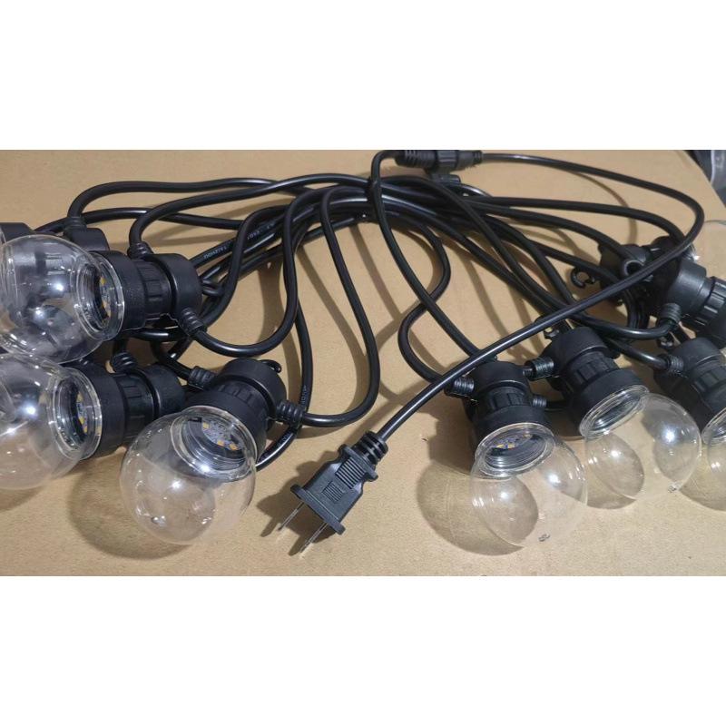 

G50 Уличные Водонепроницаемые Светодиодные Гирлянды для Кемпинга и Атмосферы во Дворе 5m 10 Lights Plug-in 220V Flat Plug Linkable