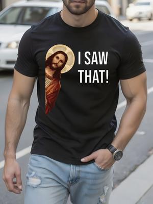 Funny 'I Saw That' Jesus Meme Graphic Tshirt Graphic Tshi...