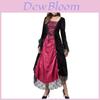 Elegantes Gothic-Vampir-Kostüm für Damen, perfekt für Halloween-Cosplay-Partys
