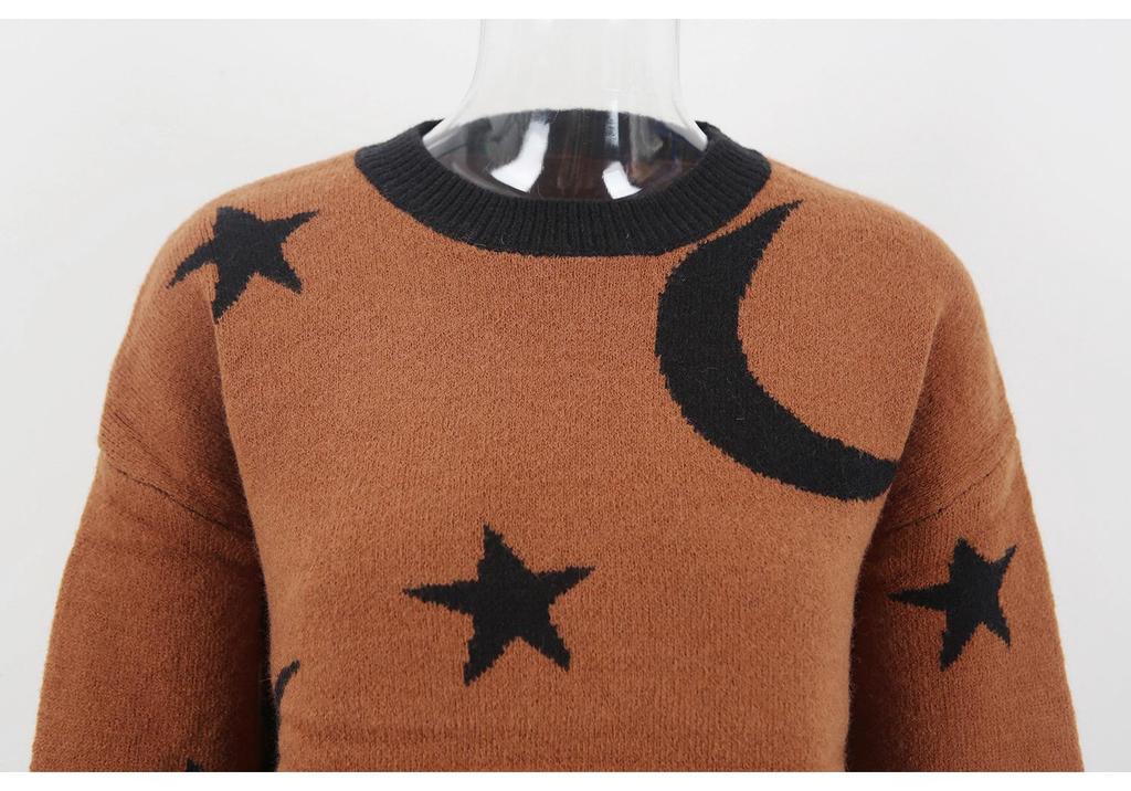 2026 Women's Plus Size Halloween Knit Pullover Sweater - European & American Style