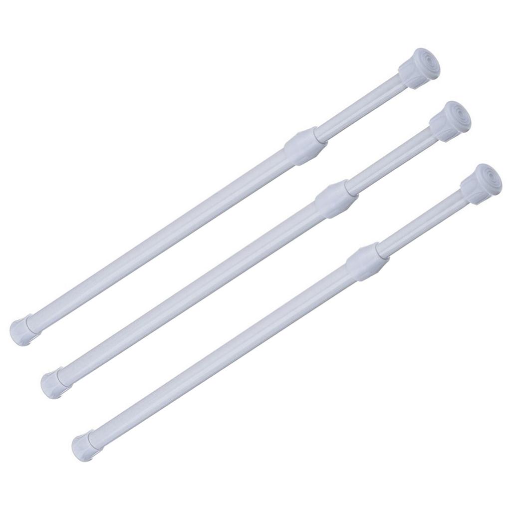 Spring Tension Curtain Rods Widely-used Adjustable Metal Curtain Rods for Wardrobe Kitchen Cupboard