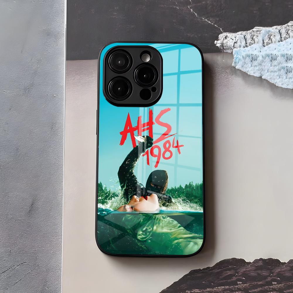 

American Horror Story AHS 1984 Phone Case For IPhone 17 Air 16 E Pro Max 15 14 13 Mini 12 Pro 11 Max Plus Black Glass Cover iPhone17 Pro