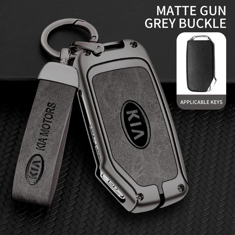 Leather Car Remote Key Case Cover For KIA KN Sportage R Stinger Sorento Ceed Cerato Forte Niro Soul Telluride GTLine Accessory