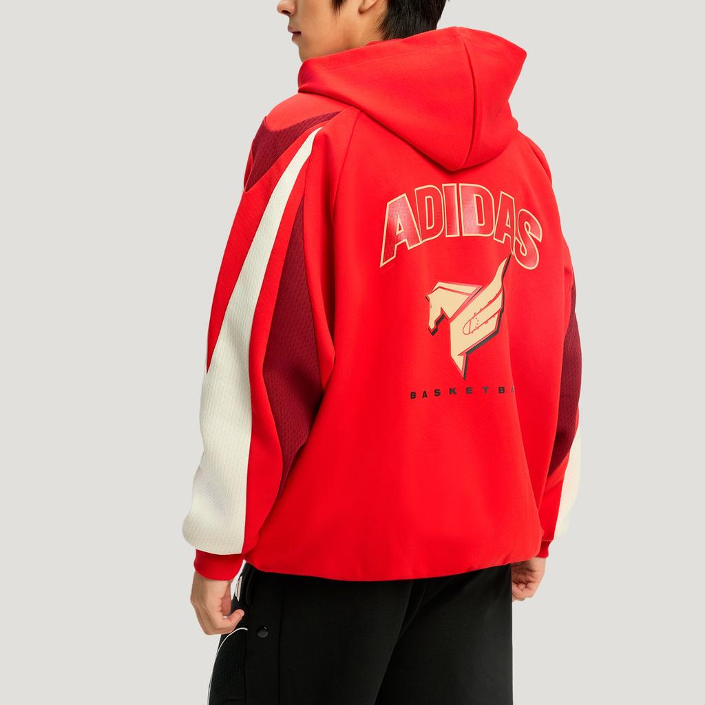 Adidas Basketball Cny New Year Color Block Reversible Knitted Sports Hoodie Men hoodies KT0620
