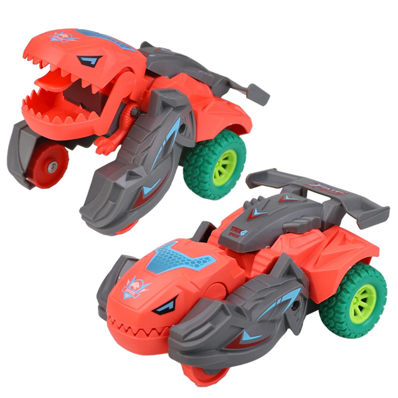 Kids Dinosaur Cars Combined Into One,Transformer Dinosaur Car Stunt Car Toy For Xmas Gift