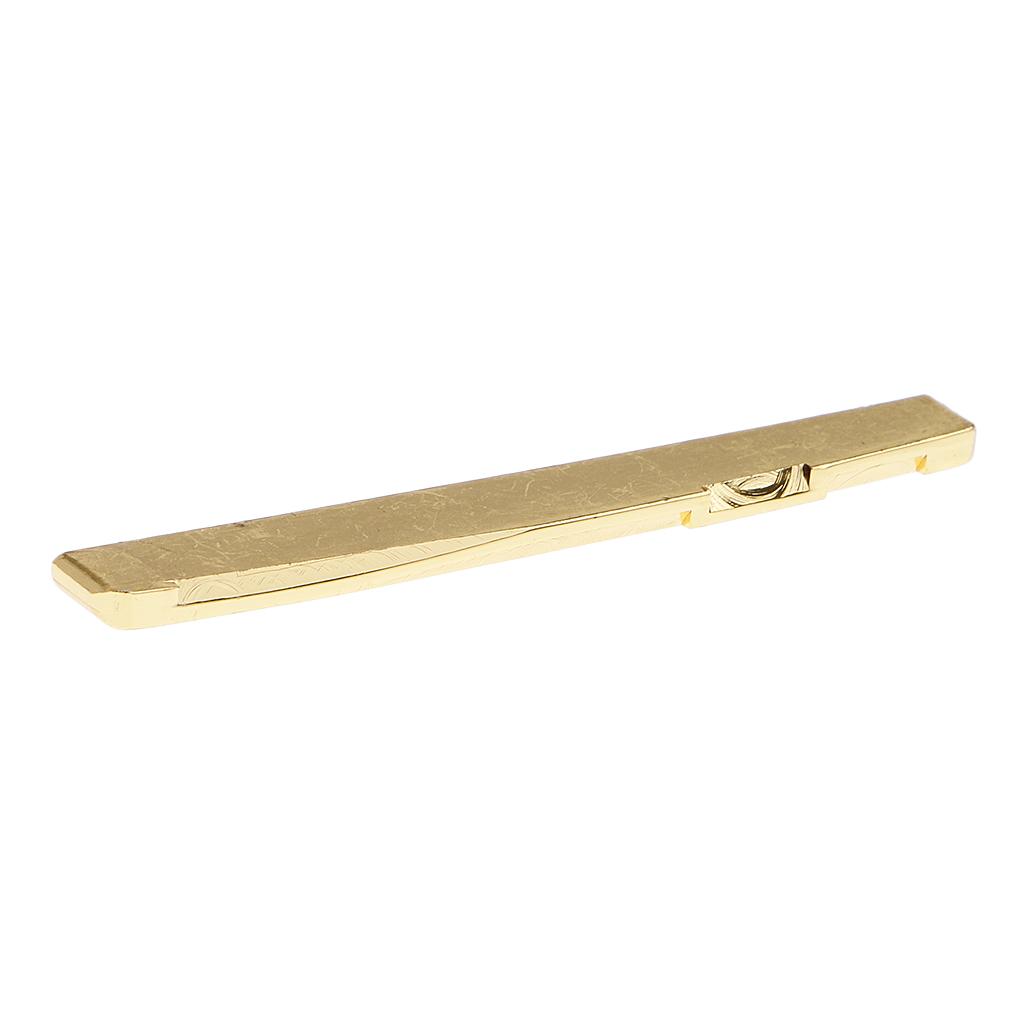 1Pc Golden 72/76mm Guitar Bridge Saddle Slotted Compensated for Folk Guitar