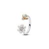 New 925 Silver Plant Bee Flower Women's Ring Suitable for Wedding Parties Wear DIY High Quality Jewelry Gifts