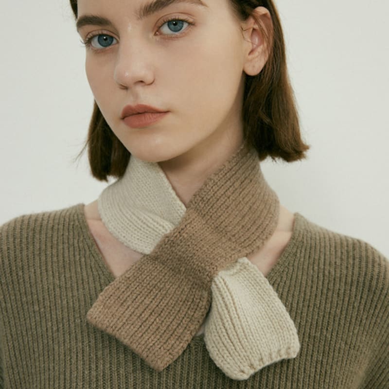 BB'DE SOLI'DE two-tone mini muffler (4color)