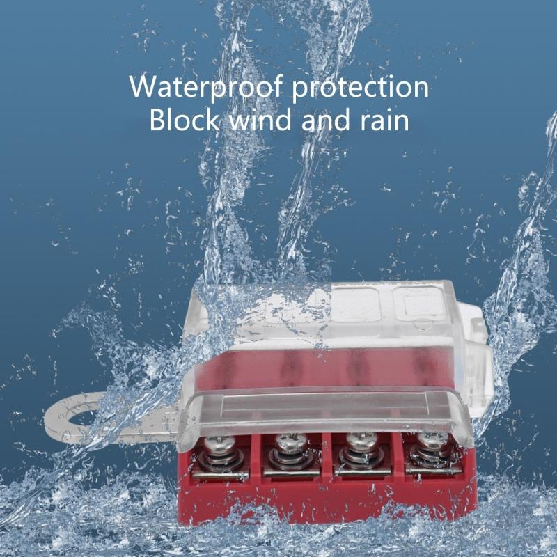 4 Circuit Fuses Box Set with Waterproof Cover Corrosions Resistant Fuses Block Electrical Part for Car Truck & Marine Use