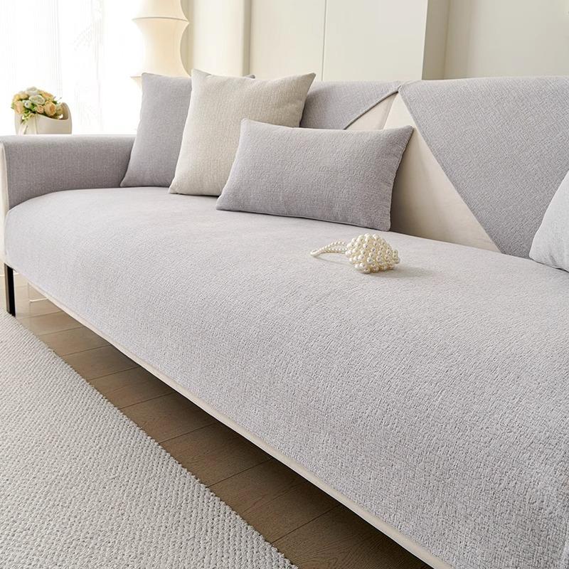 Yunhe Chenille Sofa Cushion Non-Slip Four Seasons Universal Sofa Cover Cover Living Room Straight Row Sofa Cover Cloth Backrest Towel