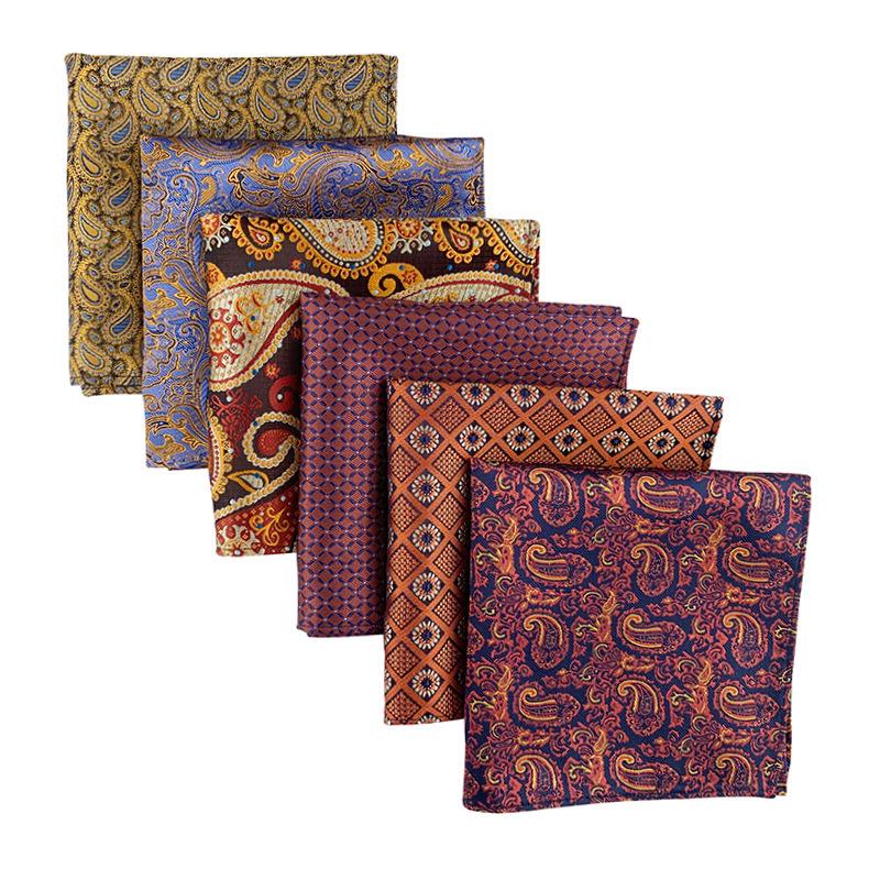 Blumen-Paisley-Polyester-Einstecktuch für Herrenanzug - Elegantes Design 2025