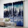 Piękny Śnieżny Krajobraz Dekoracja Domu Zasłony Okienne Zasłona Panelowa do Sypialni Kuchni Zasłony do Salonu