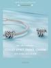 S925 Sterling Silver Coiled Snake Beads: Retro Dark Style DIY European & American Scattered Beads