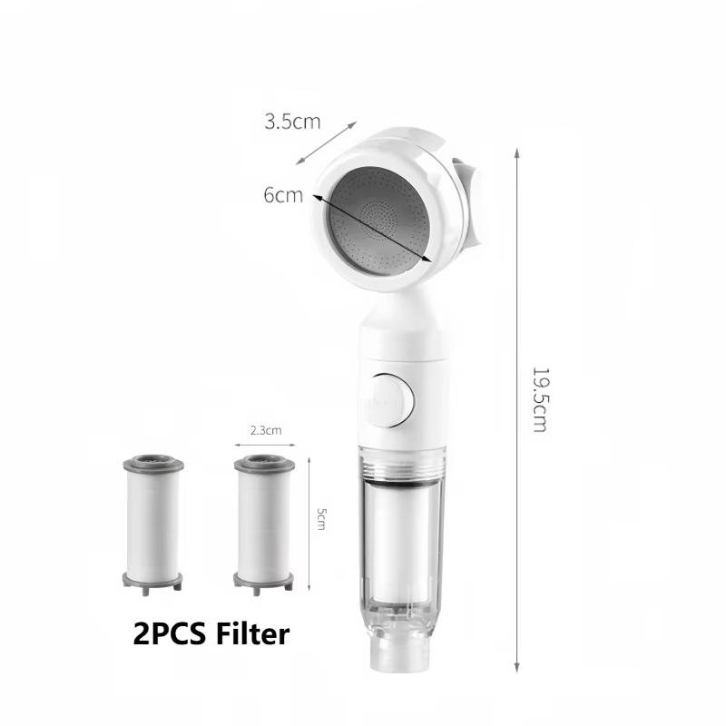 Portable Travel Filtered Shower Head 3 Modes Universal Shower Spray Shower Accessory Household Handheld Shower Nozzle