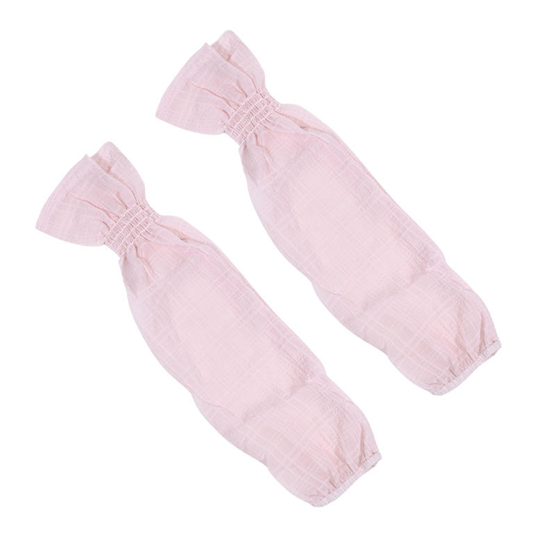 Summer Women's Ice Silk Sun Protection Arm Sleeves Elegant Pleated Bubble  Anti-UV Gloves Cooling Sleeves for Outdoor Driving Cycling