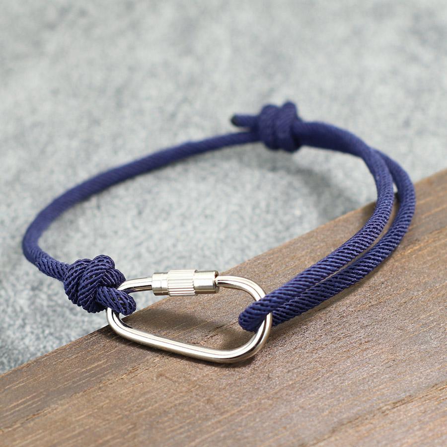 Noter New Stylish Knot Bracelet for Men Handmade Sliding Adjustable 3mm Thin String Braslet Outdoor Mountaineering Braclet Joias