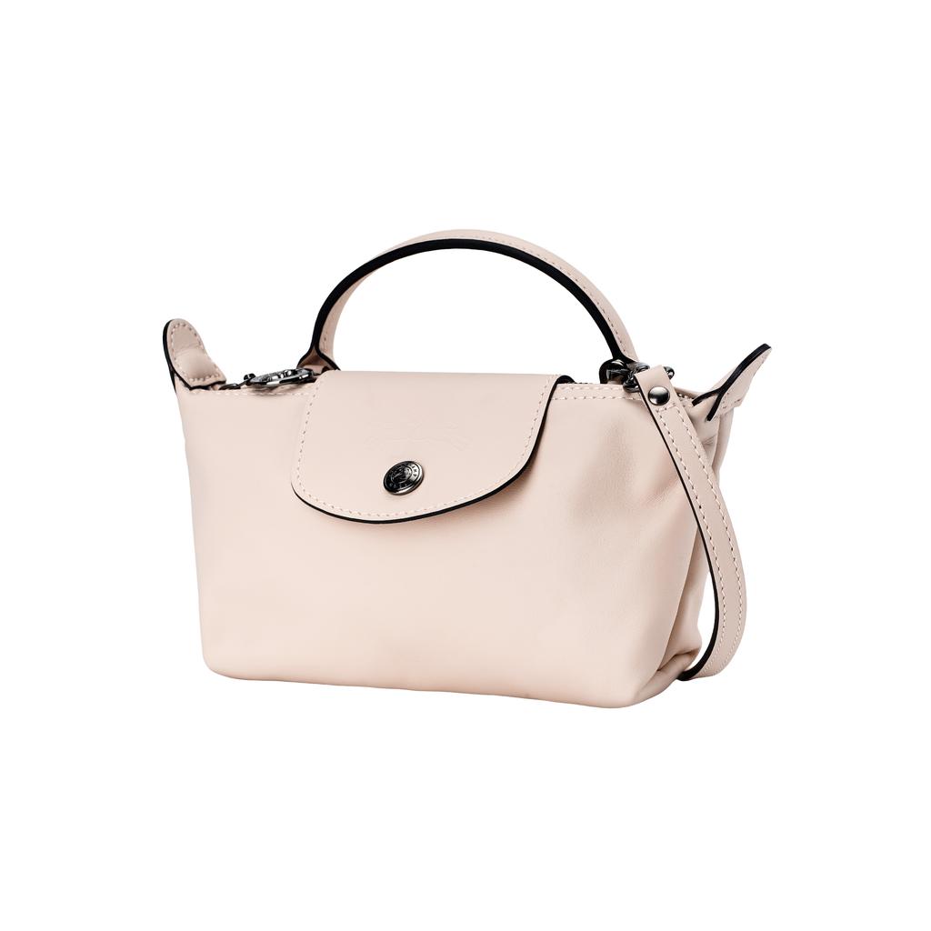 Longchamp Logo Print Leather Crossbody Shoulder Bag Women Bags Nude 34205987542