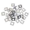 20pcs 10mm Square 316 Stainless Steel Gold Plated Pin Findings Stud Earring With Hole Connector For DIY Jewelry Making Supplies