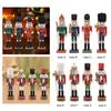 4 Pieces Christmas Nutcracker Figures Decor Doll Ornament Soldier for Farmhouse
