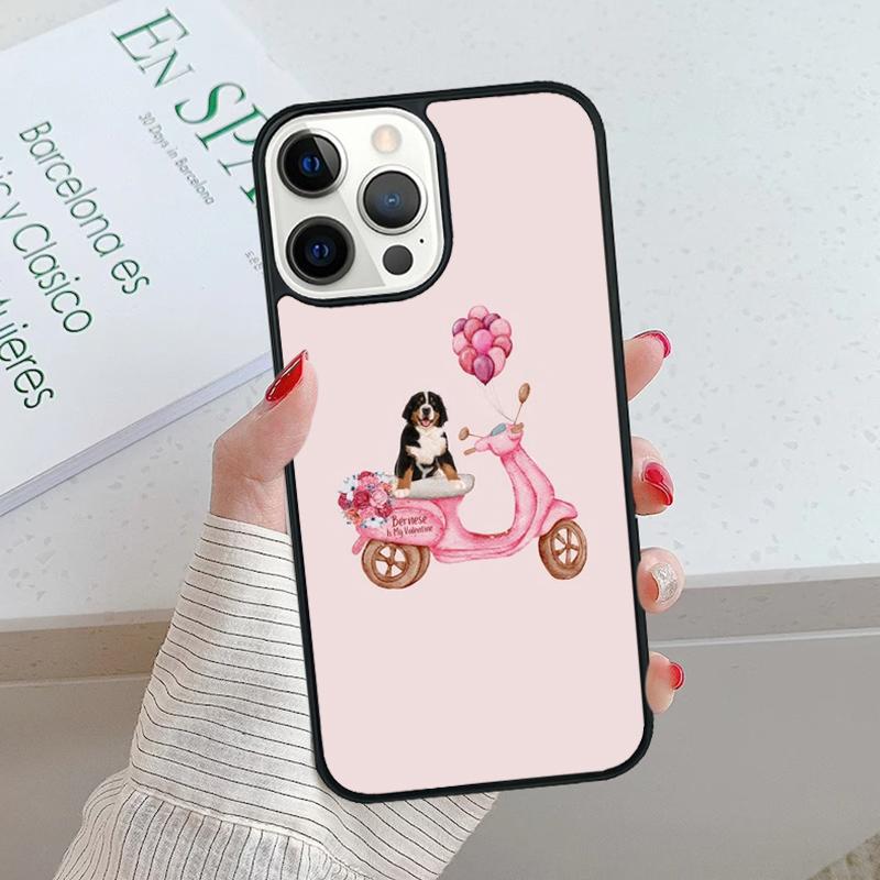 Funny Bernese Mountain Dog Phone Case cover For iPhone 17 Air 15 16 16e 14 13 12 11 Pro Max Coque For Apple PLUS fundas