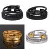 Geometric Stainless Steel Men Women Bracelets With Roman Letter Bead Design For Travel Gift
