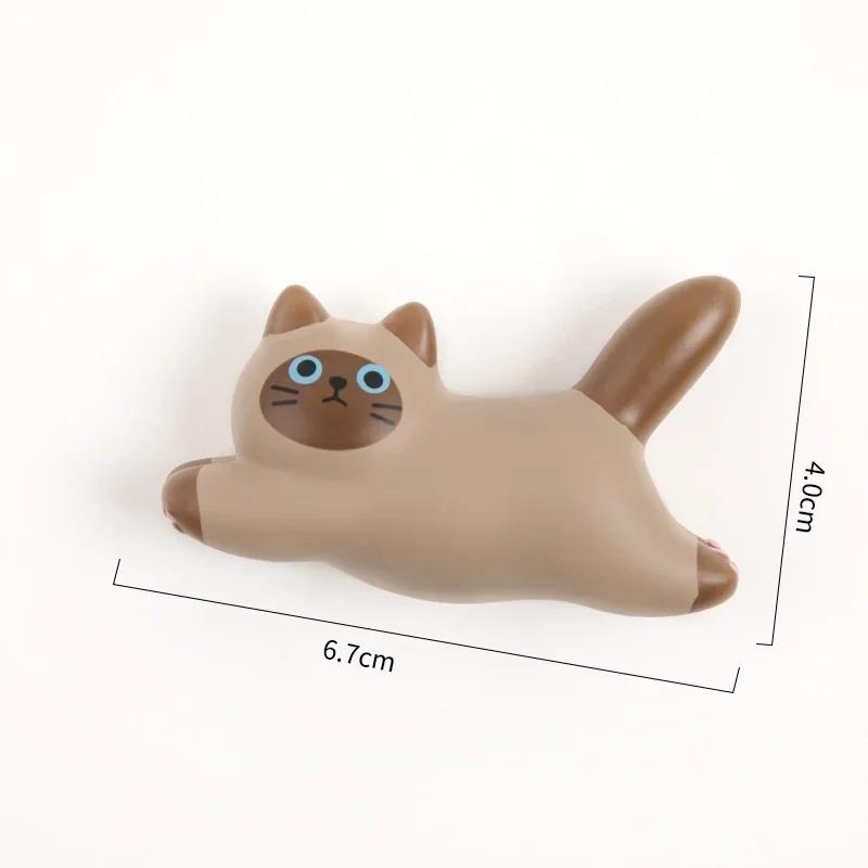 Cute Cat Refrigerator Magnets Sticker Creative Resin Cartoon 3D Cat Fridge Sticker Fridge Magnets Home Kitchen Decoration Gifts
